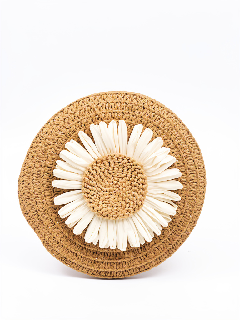 Bolso flor tejido