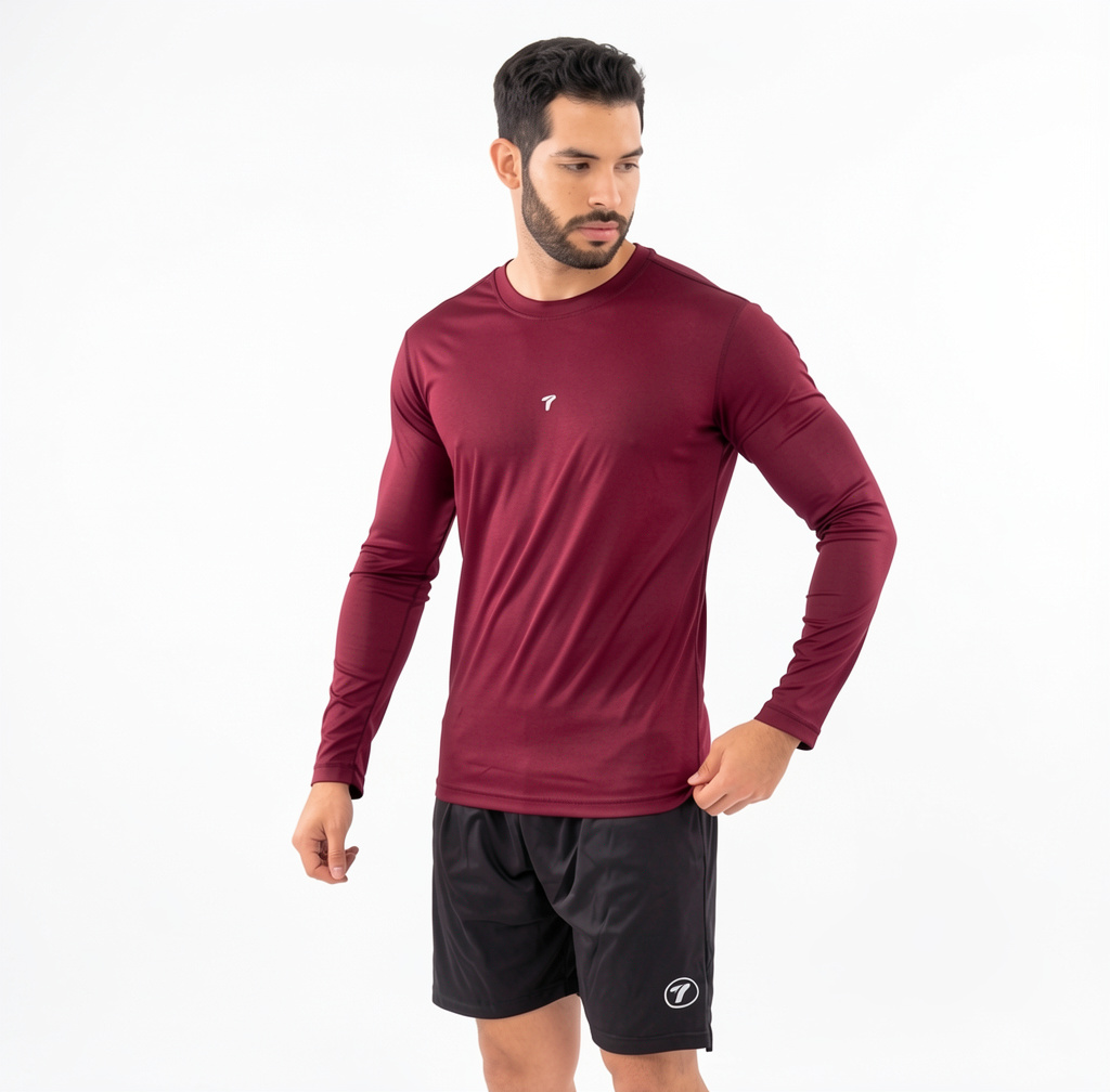 BUZO COMPRESION HOMBRE VINOTINTO