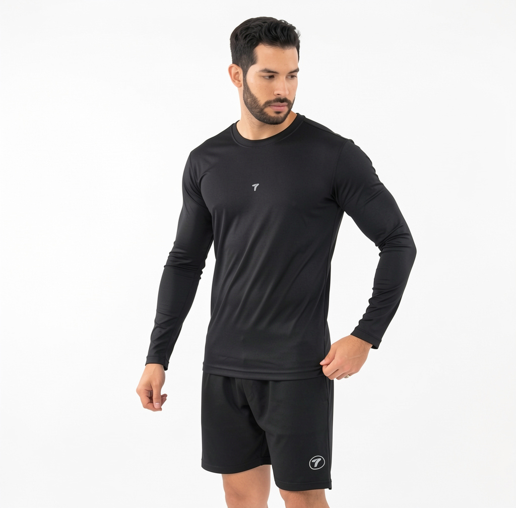 BUZO COMPRESION HOMBRE NEGRO