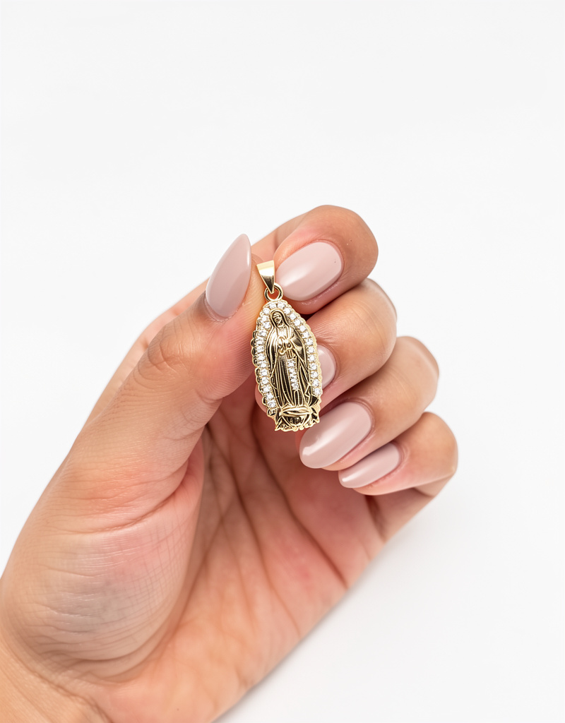 D Medalla Virgen de Guadalupe Swarovski