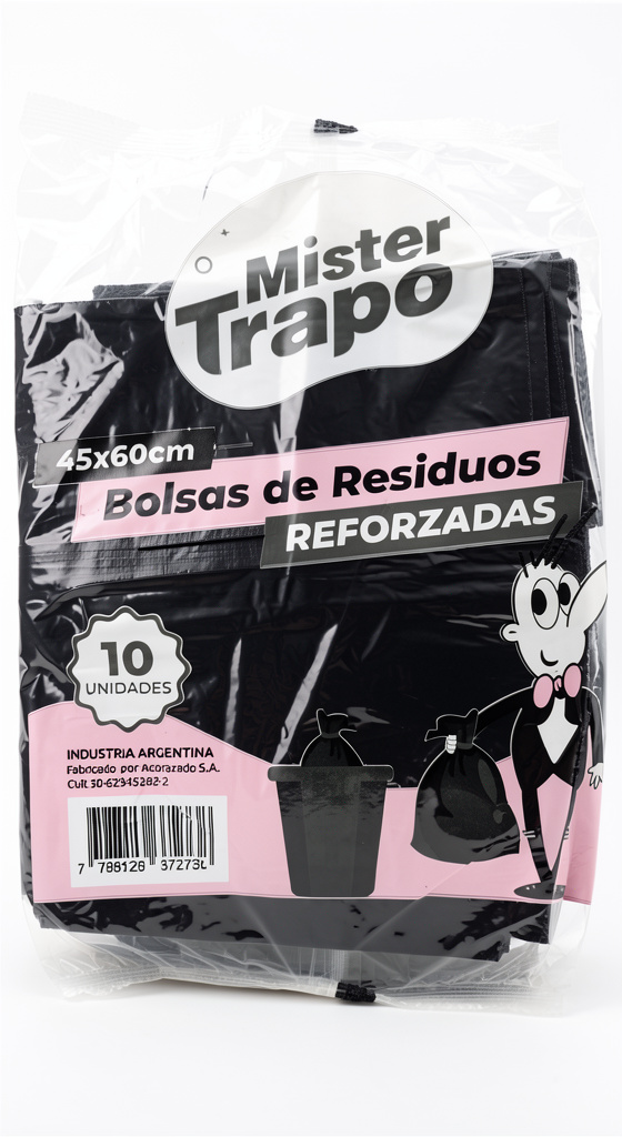 Mister Trapo bolsas de residuos negras 45x60cm