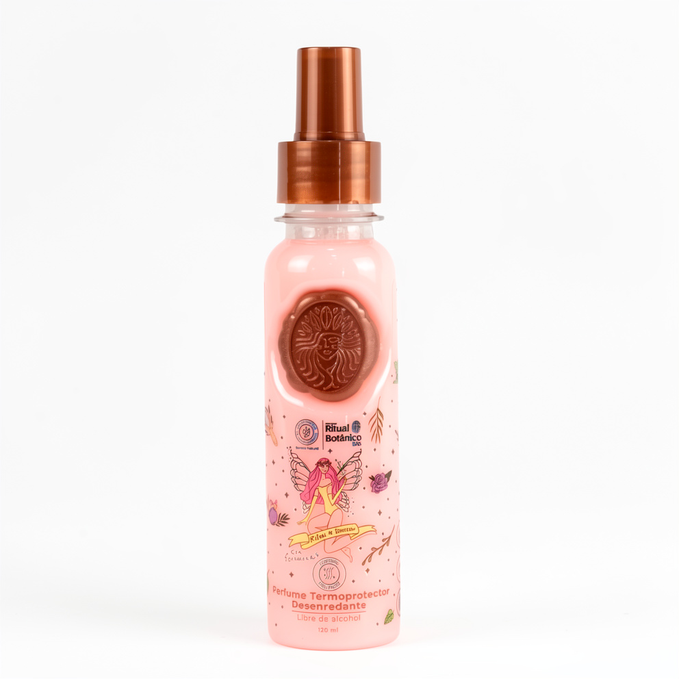 Ritual Botanico Termoprotector Con Feromonas 120Ml Organico | Desenredante Anti-Frizz Con Brillo | Termoprotector Capilar, Rosa