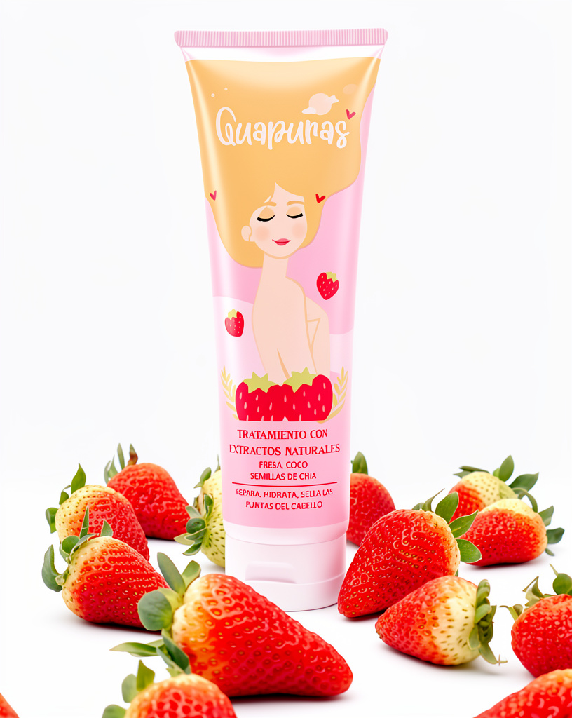 Tratamiento- acondicionador de fresas y a ceite de coco Guapuras