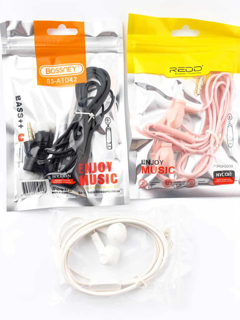 Audifonos en bolsa variado redd y bs