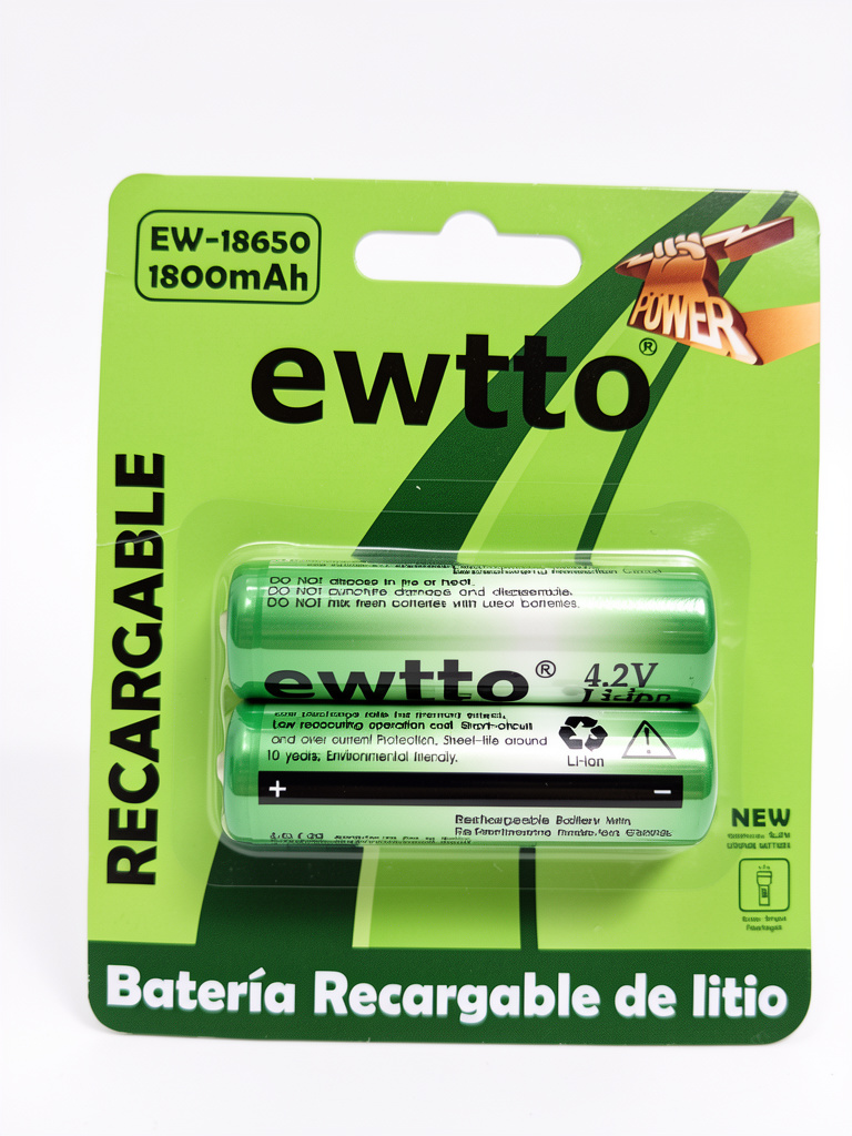 ewtto bateria recargable verde litio