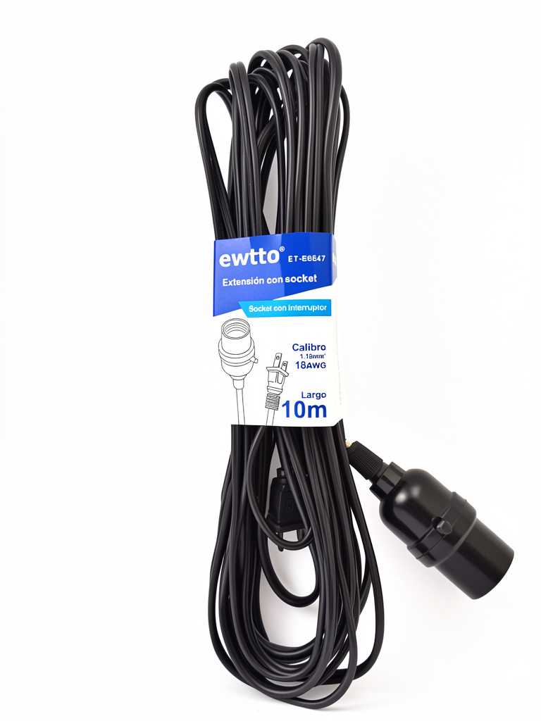 extension negra con cepo 10m