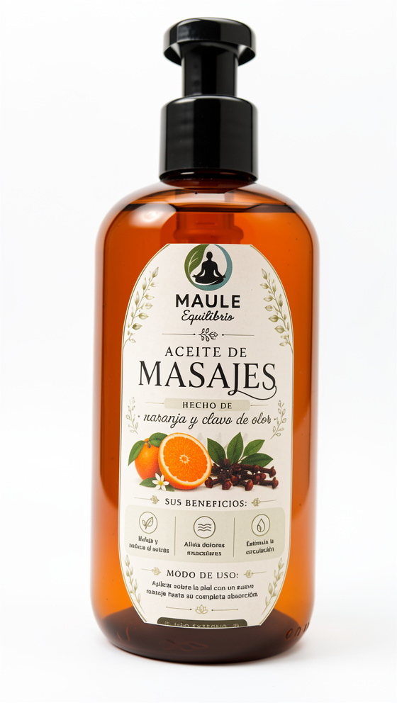 Aceite de Masajes de naranja y clavo