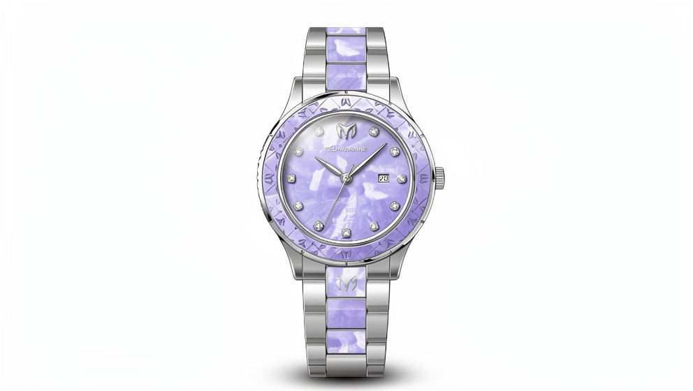 Reloj Technomarine Sea lady Glow TM-725055 Plateado / Morado - 33 mm