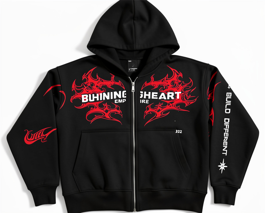 Buzo negro estampado