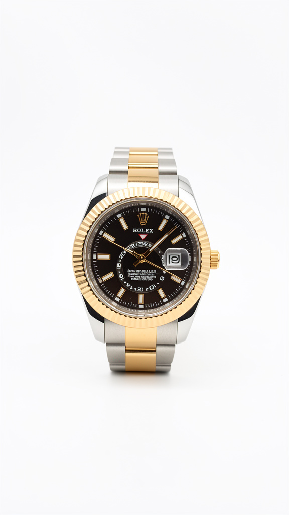 Rolex Sky-Dweller dorado plateado