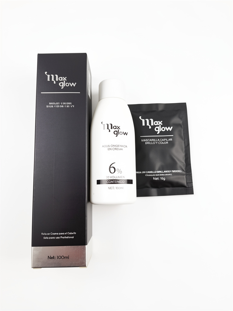 Tinte maxglow con agua y mascarilla