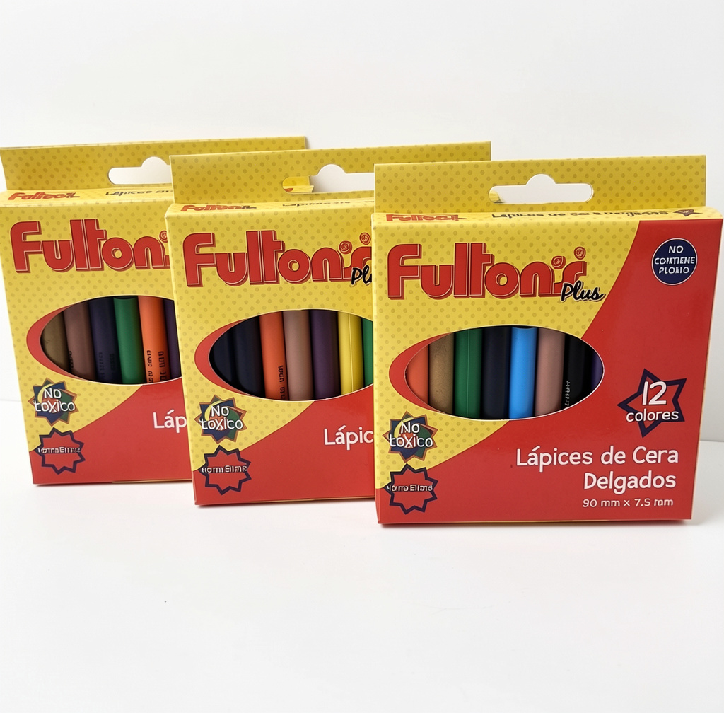 Lápices de Cera Delgados 12 Fultons