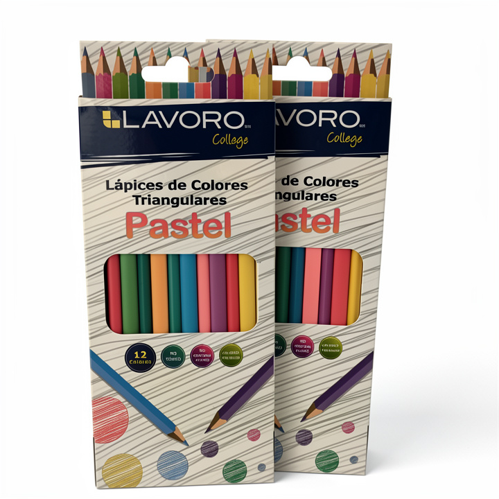 Lápices 12 Colores Pasteles Lavoro