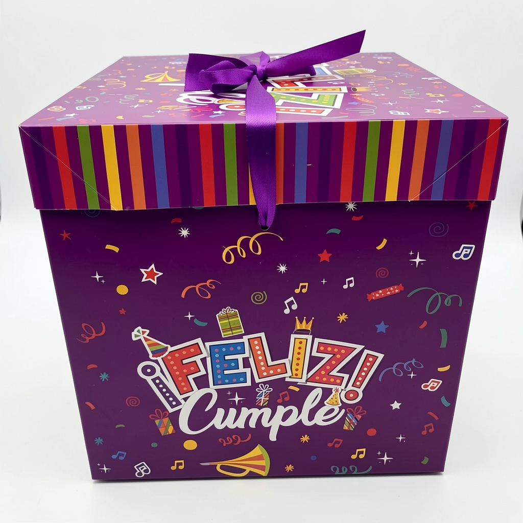Caja Morada F.C 22x22cm