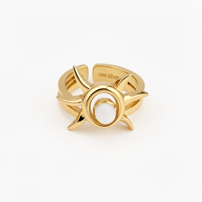 26600-ANILLO DORADO AJUSTABLE SOL BLANCO