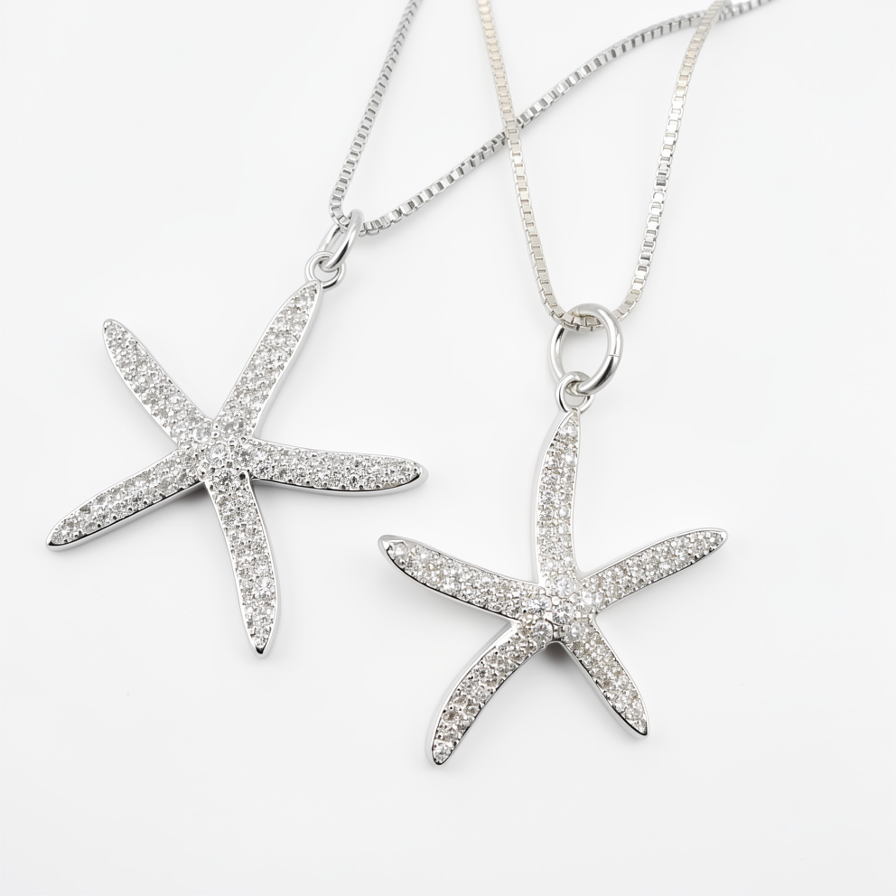 58529-CADENA PLATEADA CON ESTRELLA DE MAR