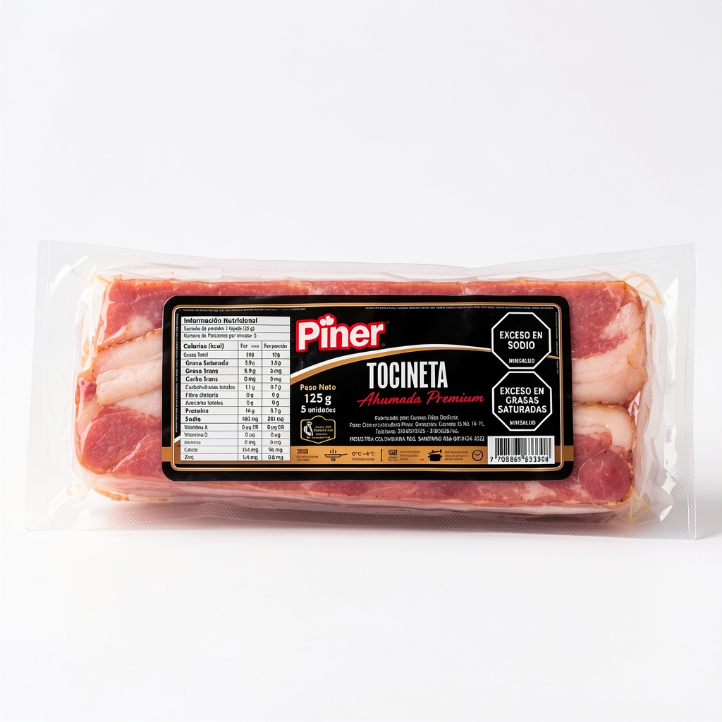 Tocineta prémium  125gr x 5 unidades
