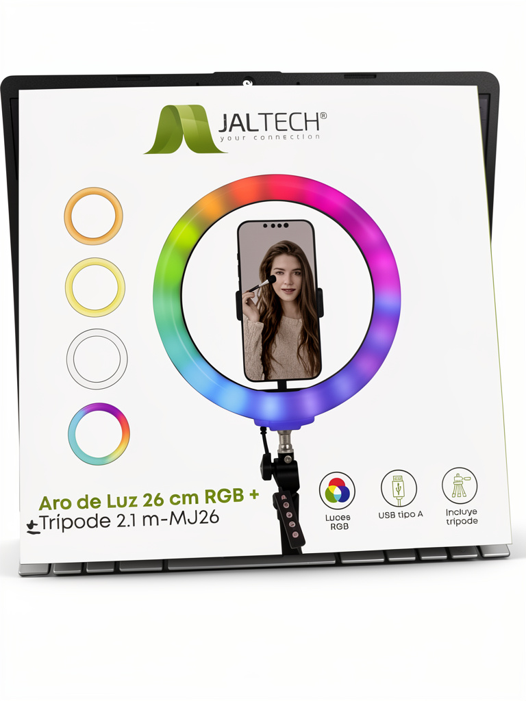 71714 - ARO DE LUZ 26CM RGB - MJ 26
