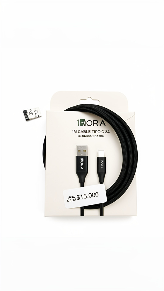 75009 - CABLE USB TIPO C TRENZADO 1HORA