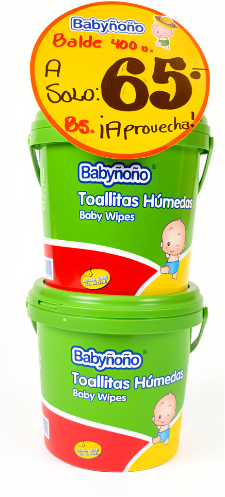Baby Ñono toallitas humedas balde 400u