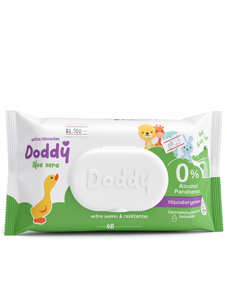 Doddy Aloe Vera toallitas humedas aloe Vera 48 unidades