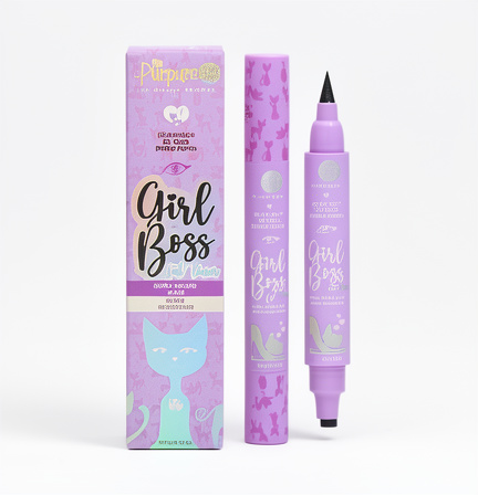 Delineador De Ojos Doble Punta Girl Boss Cat Liner Purpure