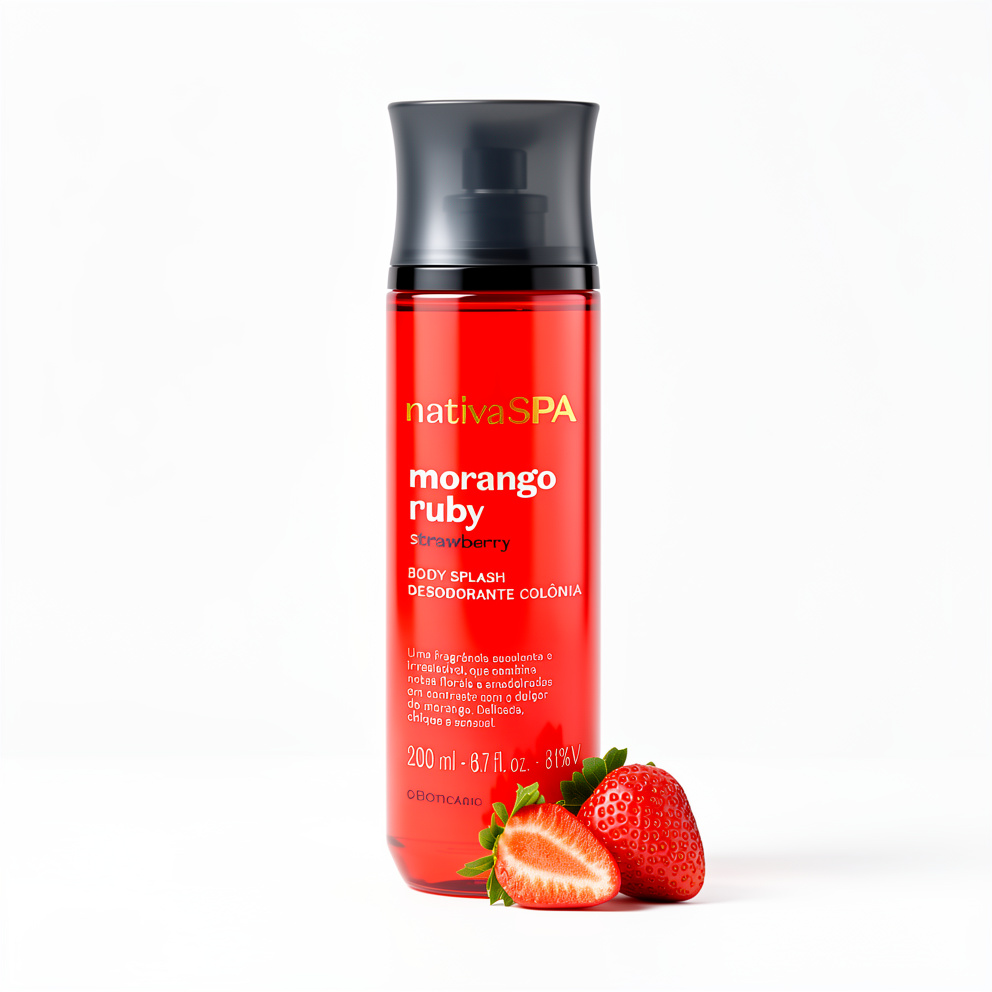 Splash Morango Ruby 200ml Nativa Spa