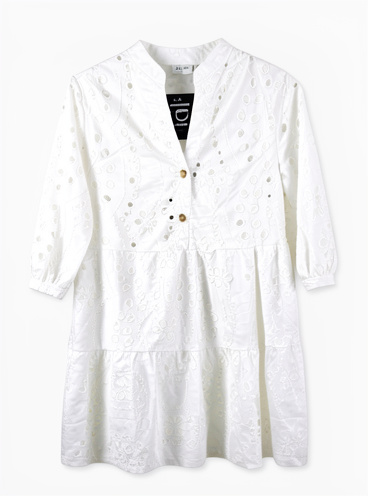 Vestido blanco rígido