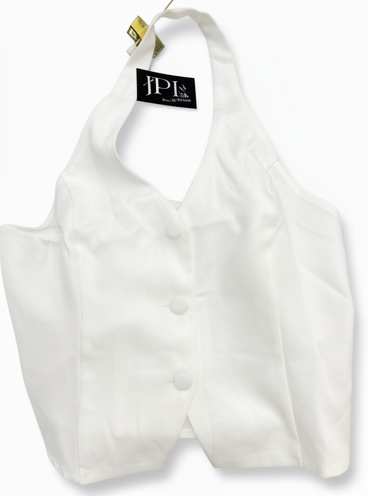 Top botones shein blanco