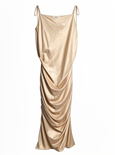 Vestido beige brillante Maemi