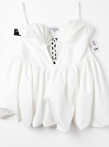 vestido blanco globo