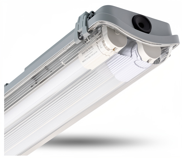 LÁMPARA HERMÉTICA INDUSTRIAL DECOLUX IP65 2X18 TUBO LED T8