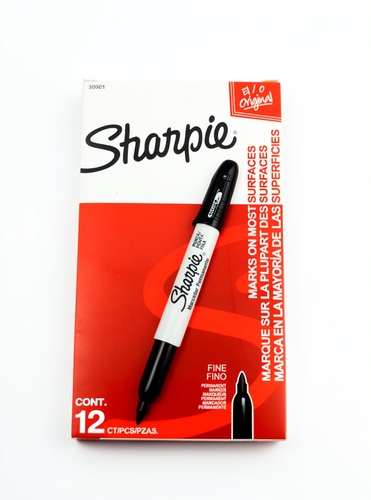 Caja de marcador Sharpie negro x 12