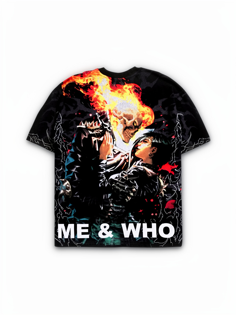 Civil Regime  Ghost Raider & Me  American Classic Oversized Tee in Black