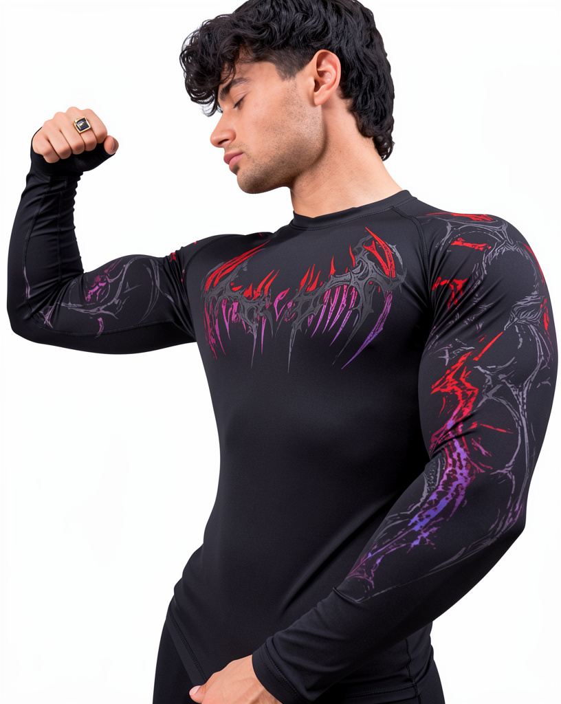 BreatheDivinity Void Tech™ Parasite Longsleeve Compression [BLOOD MOON]