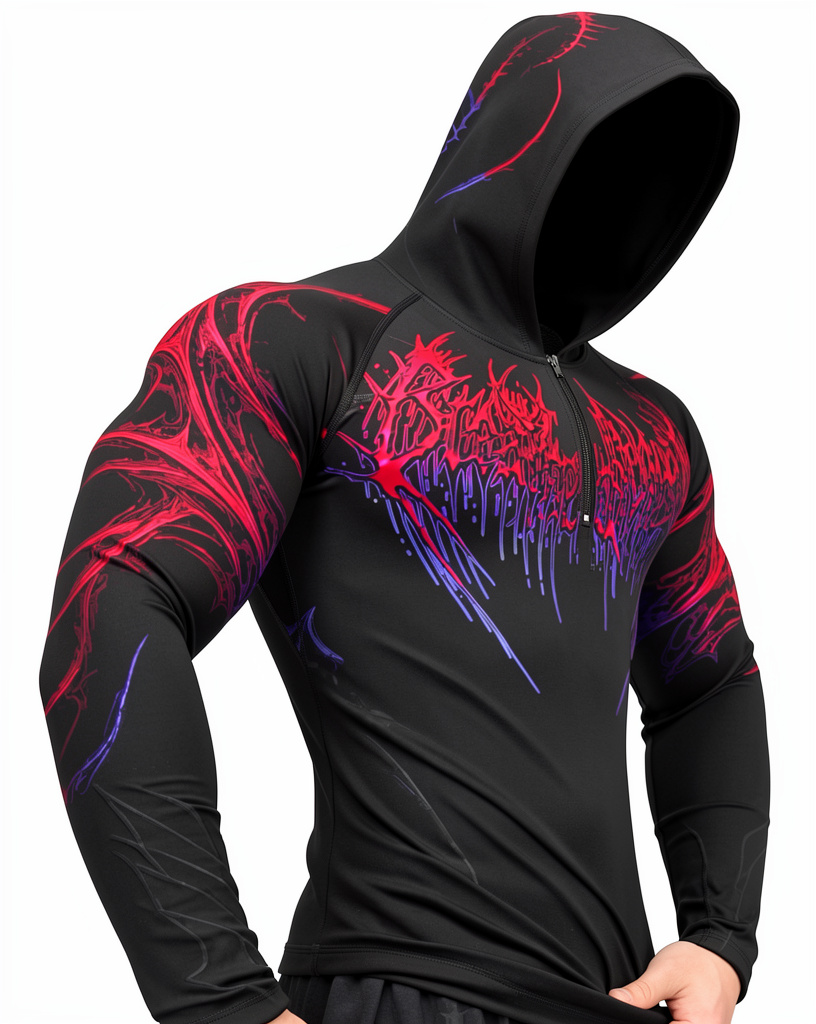 BreatheDivinity Void Tech™ Pulsefire Hoodie Compression [BLOOD MOON]