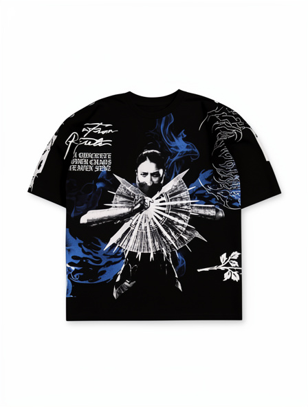 Civil Regime Kitana MK2 Tee American Classic Oversized Tee in Black