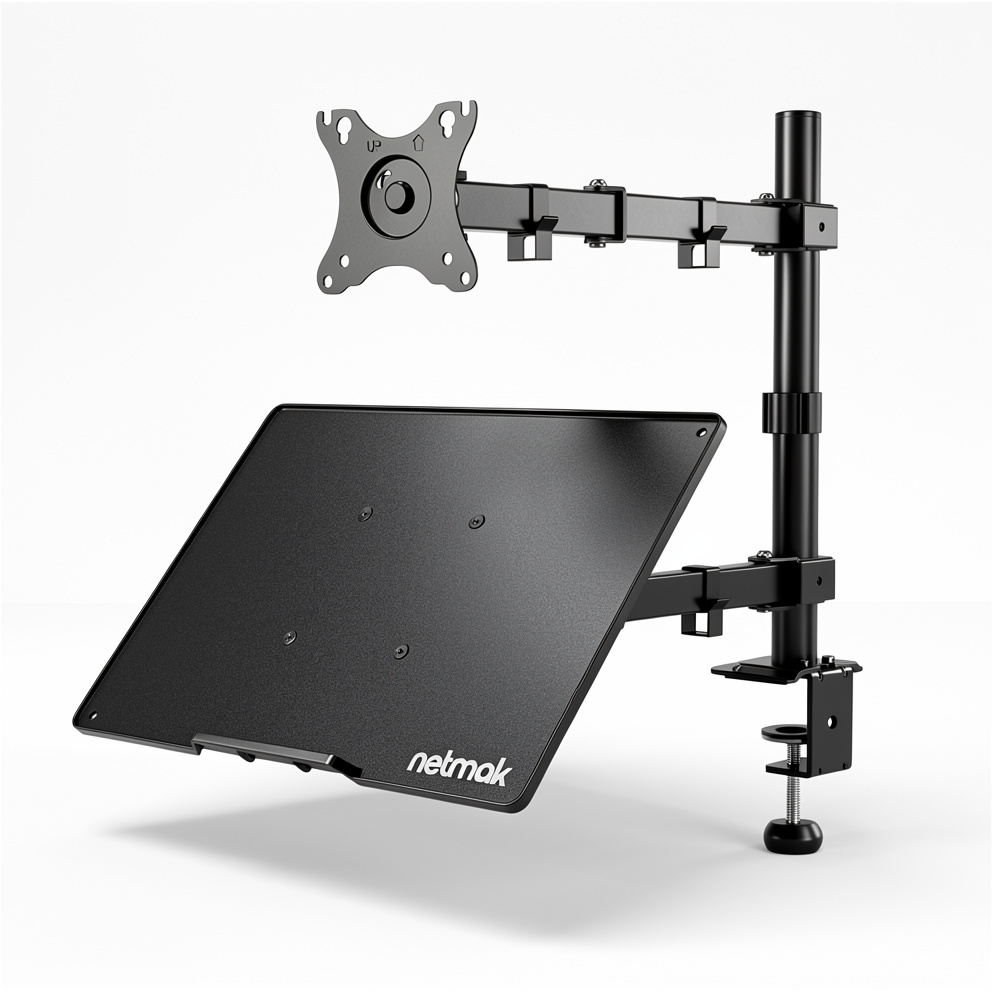 SOPORTE ARTICULADO PARA MONITOR Y LAPTOP NETMAK NM-ST26