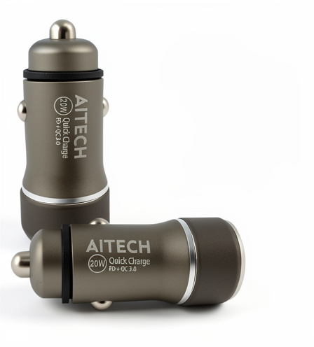CARGADOR DE AUTO TIPO C 3.6A AITECH CC114 (1M)