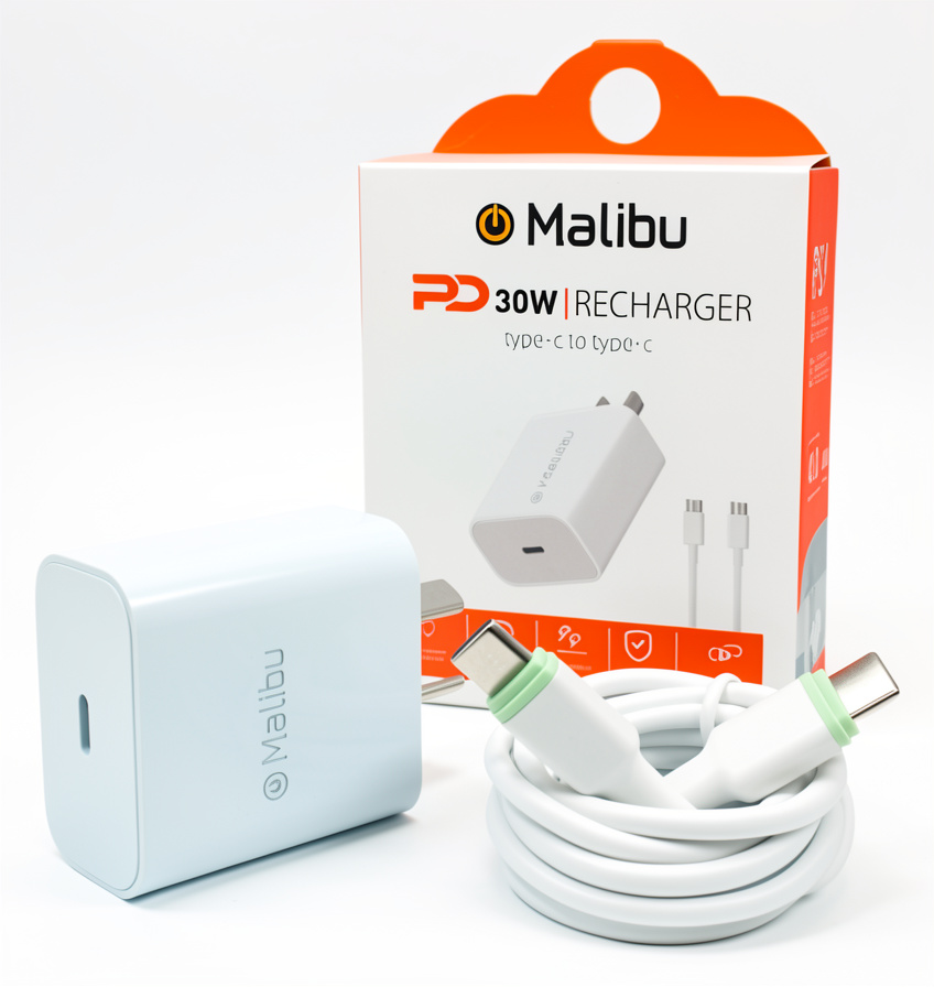 CARGADOR MALIBU 30W CON CABLE C A C