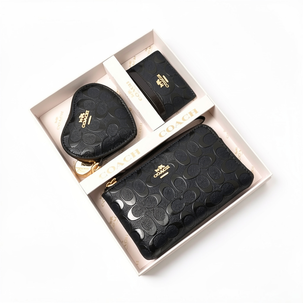 Combo Wallet corazón grande/mini con caja