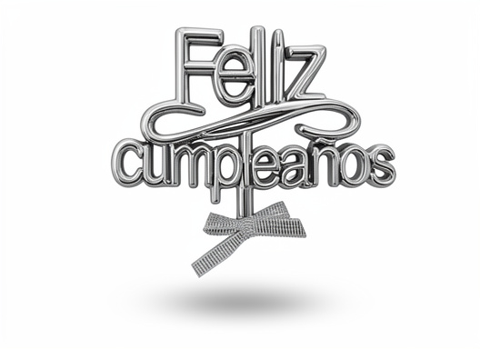 Adorno pinche feliz cumpleaños plateado