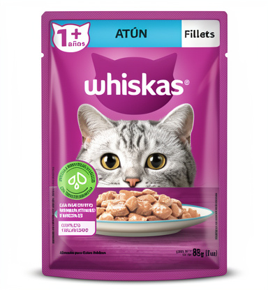 Alimento Humedo Para Gatos Whiskas Adulto Atun x24Un x85gr Atun