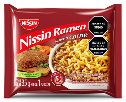 Pasta Precocida Nissin Ramen Sabor a Carne x 85gr