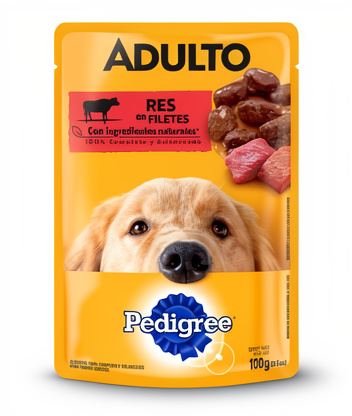 Alimento Humedo Para Perro Pedigree Adulto Res x24Un x100gr Res