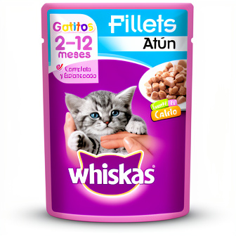 Alimento Humedo Para Gatitos Whiskas Atun x24Un x85gr Atun