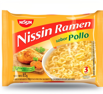 Pasta Precocida Nissin Ramen Sabor a Pollo x 85gr