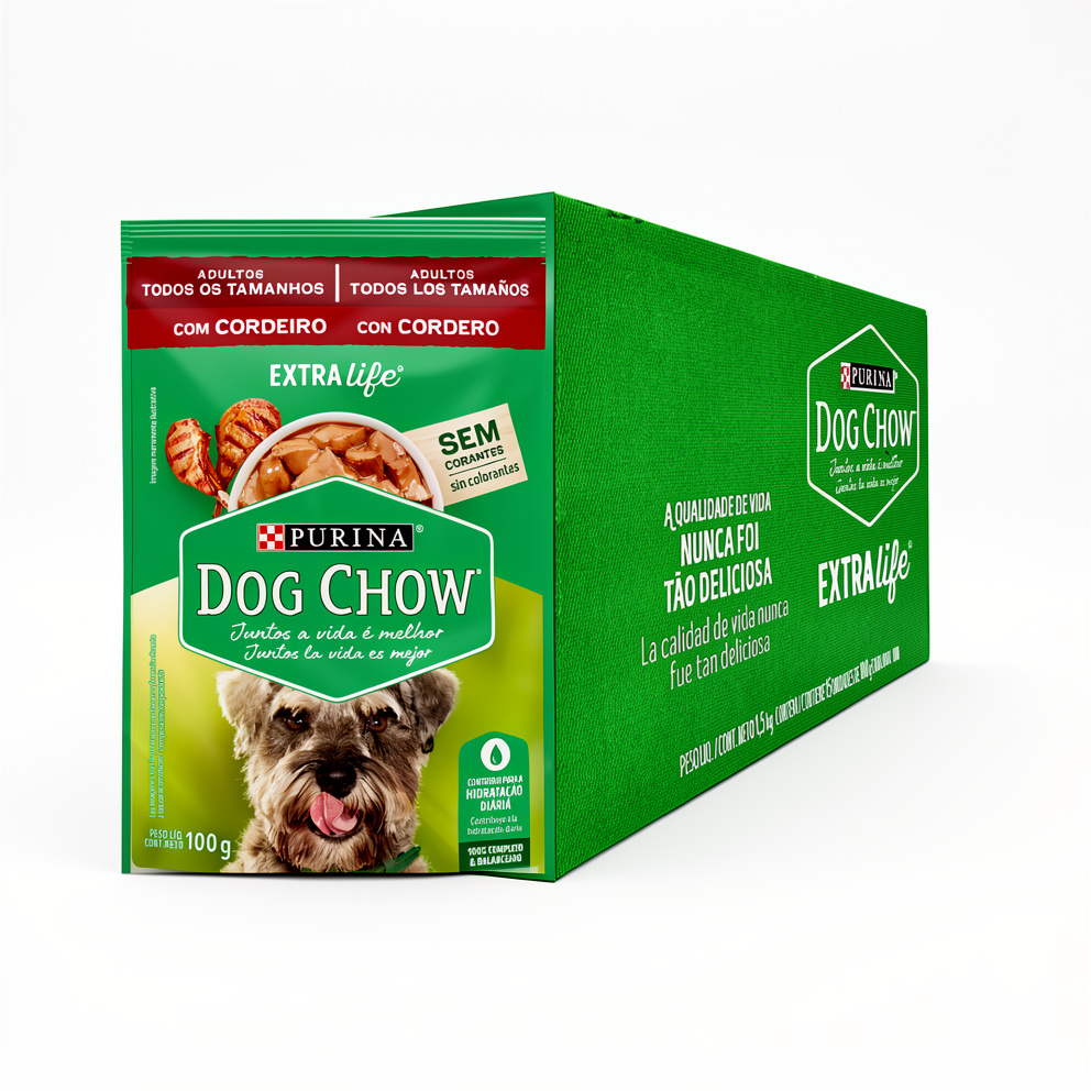 Dogchow adulto todos tamanhos (cordeiro) 15X100G