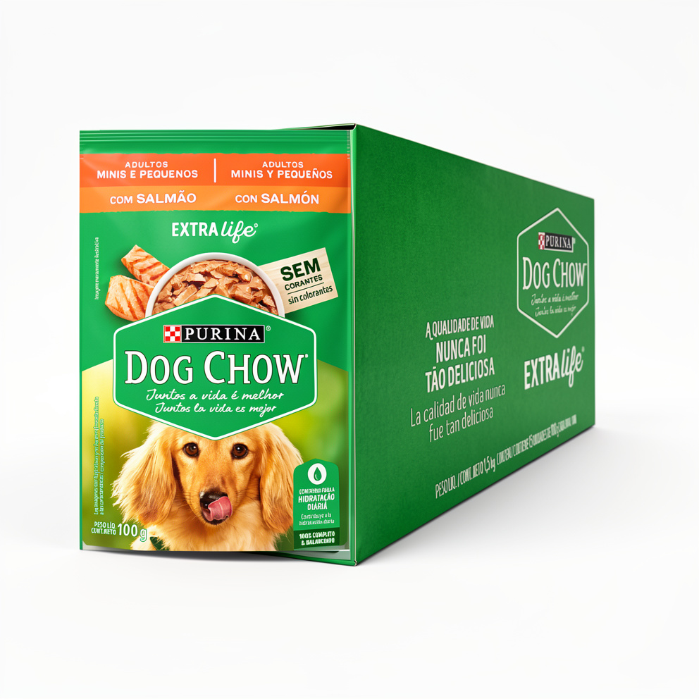Dogchow adulto mini/pequeno porte (salmao) 15X100G