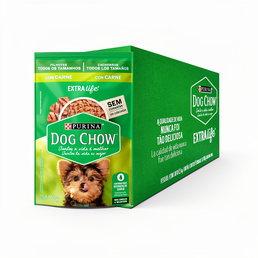 Dogchow filhote todos tamanhos (CARNE) 15X100G